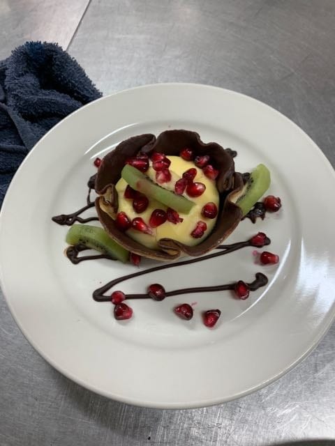 Artisan fine dining plating at Kristi's Table